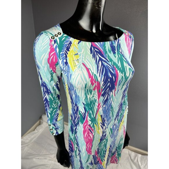 Lilly Pulitzer Light As A Feather Sophie Bodycon Dress Multicolor Stretch Sz S - Picture 3 of 10